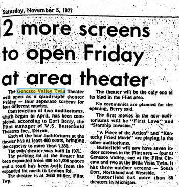 Genesee Valley Cinemas - Made Into Quad In Nov 1977 (newer photo)